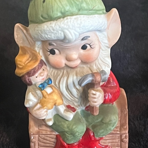Vintage Homco Christmas Elf Elves Figurines Gnomes Ceramic Set Of 2 #5406 - Picture 2 of 12
